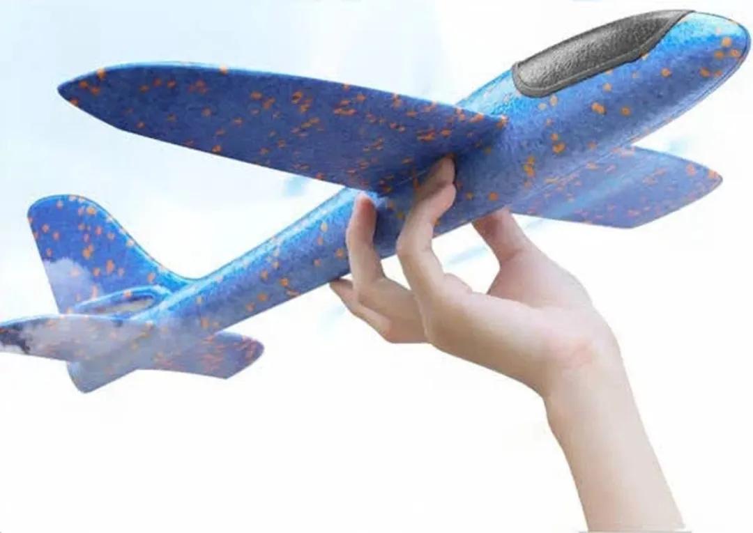 Eddy Toys Glider Schuim Vliegtuig 66x84cm - Blauw/Rood