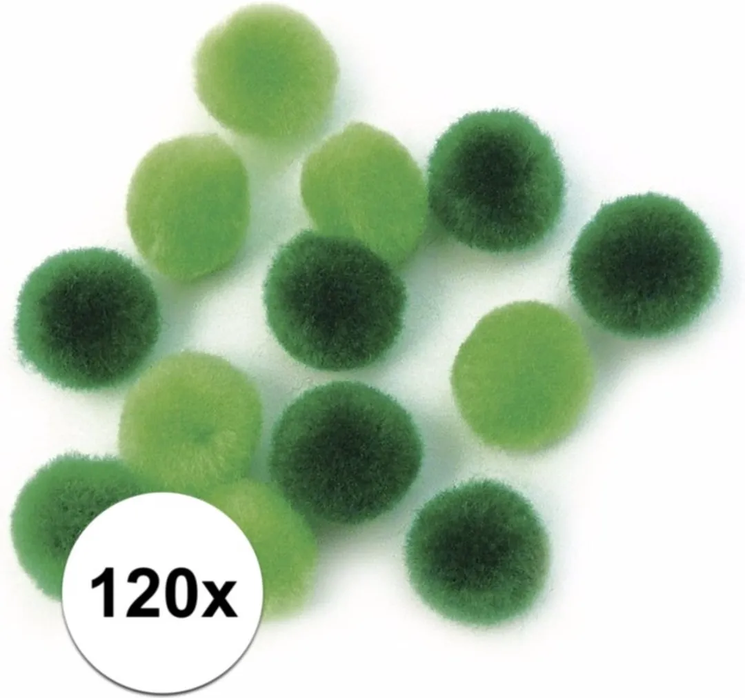Rayher Knutsel Pompons 15mm - Groen - 120 Stuks