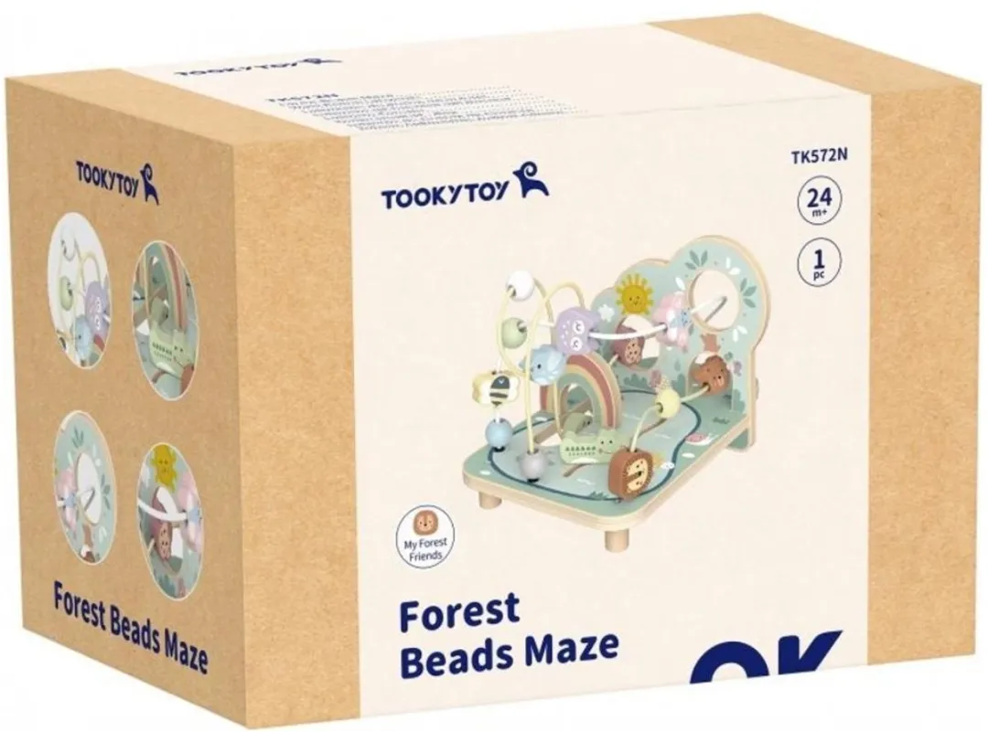 Tooky Toy Houten Kralenspiraal Multicolor