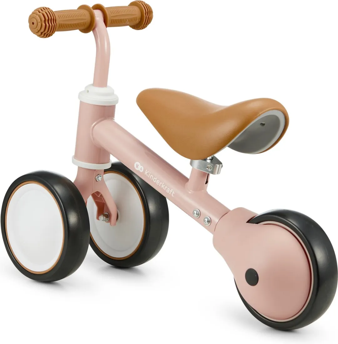 KinderKraft Cutie Driewieler Loopfiets 15" - 1,8 kg - Lichtroze