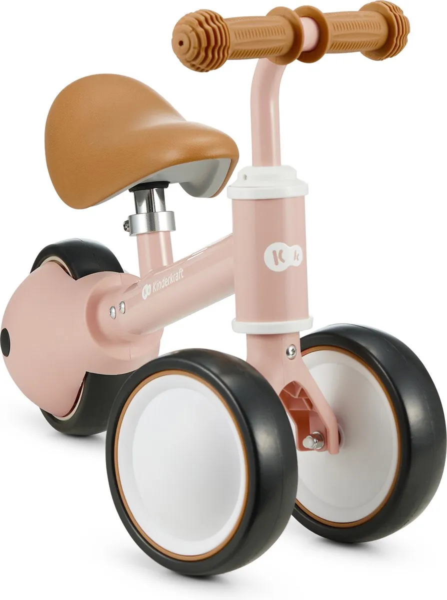 KinderKraft Cutie Driewieler Loopfiets 15" - 1,8 kg - Lichtroze