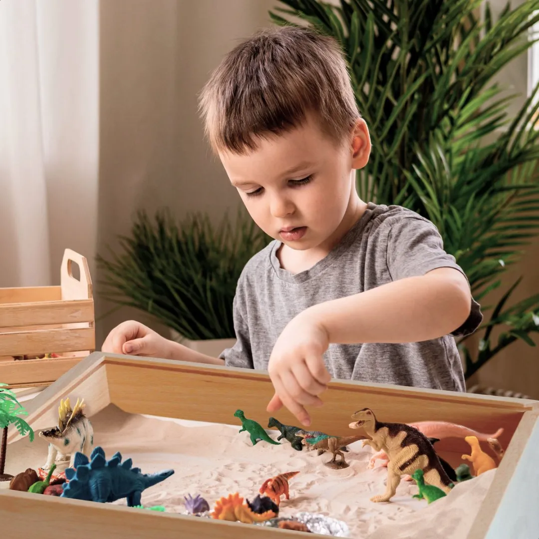 LiasToys Houten Sensory Speelbak 30x30cm - Montessori