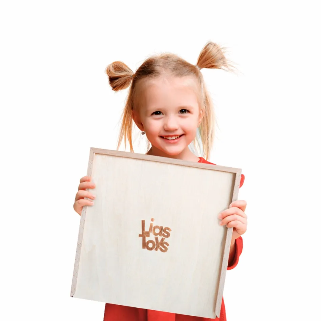 LiasToys Houten Sensory Speelbak 30x30cm