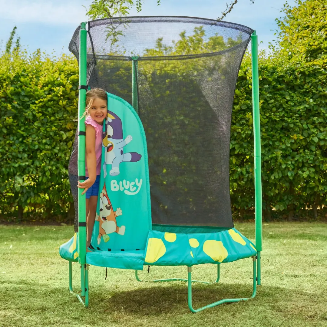 TP Toys Junior Bluey Trampoline 140cm - Zwart/Groen
