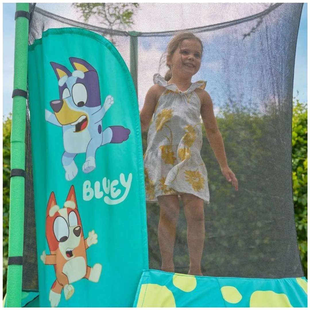 TP Toys Junior Bluey Trampoline 140cm - Zwart/Groen