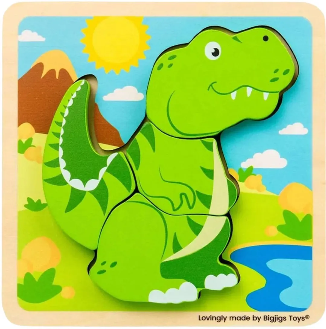 BIGJIGS Houten T-Rex Puzzel