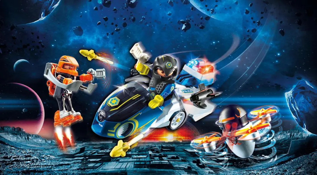 Playmobil Galaxy Police Motorfiets 70020 - Multicolor