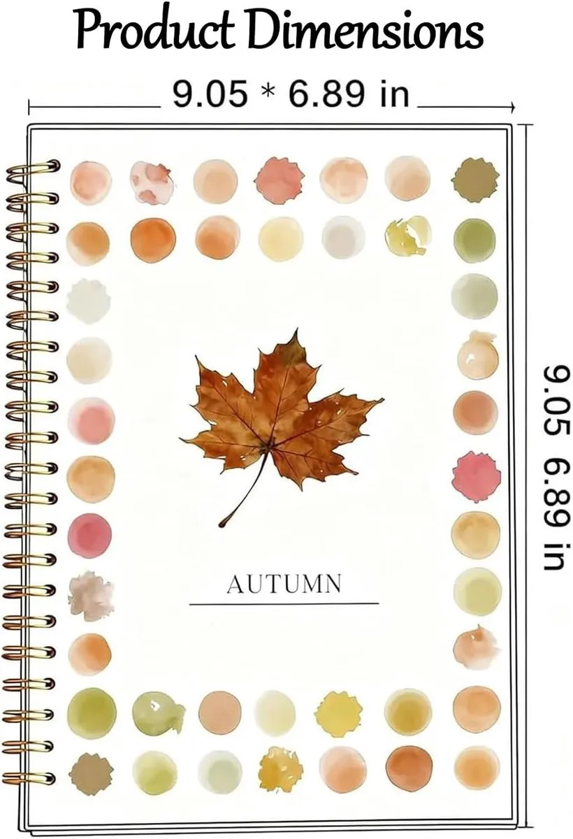 ECTEATOY Aquarelwerkboek Herfst - 12 Veren & Penseel