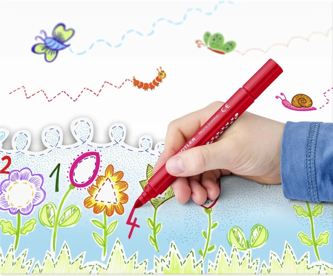 STAEDTLER Noris Jumbo Driekantige Viltstift 12 Kleuren