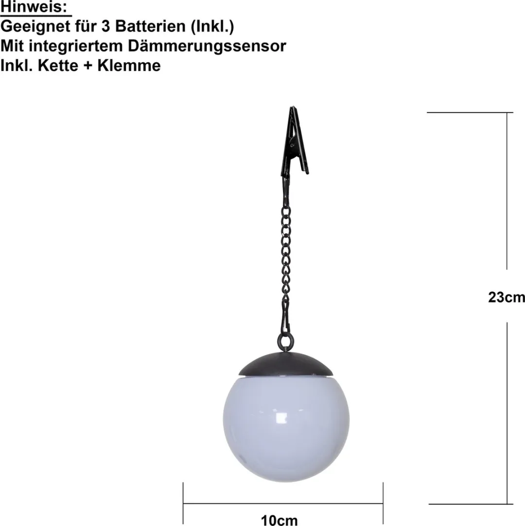 Star Trading Zonne-energie Globe Buitenlamp - Zwart