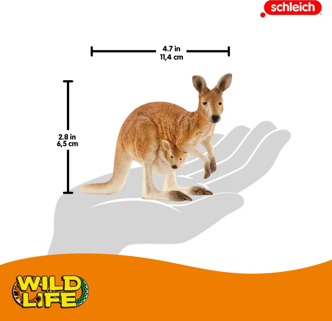 Schleich WILD LIFE Kangoeroe Speelfiguur 14756 - Bruin