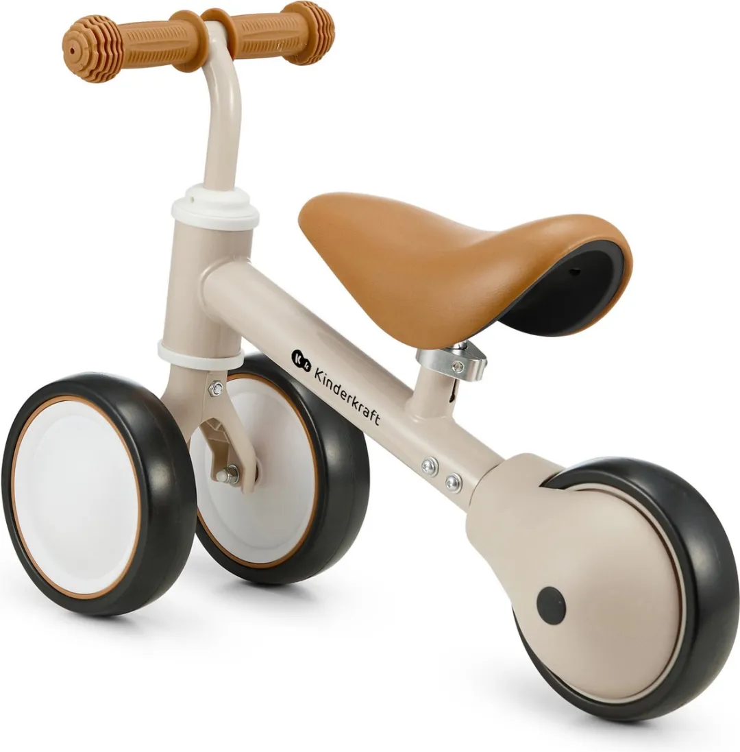 KinderKraft CUTIE Driewieler Loopfiets 15" - 1,8 kg - Beige