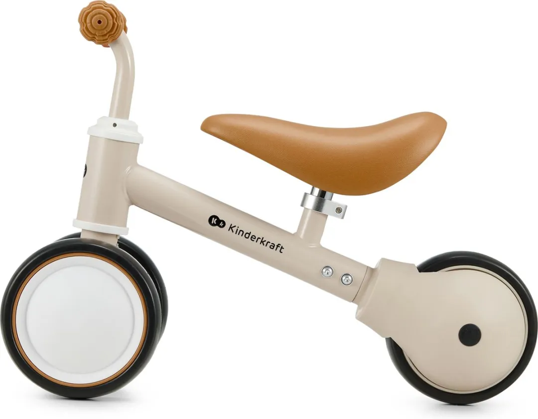 KinderKraft CUTIE Driewieler Loopfiets 15" - 1,8 kg - Beige