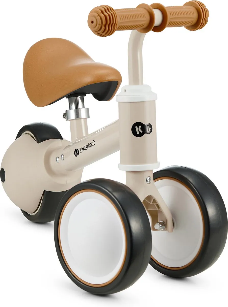 KinderKraft CUTIE Driewieler Loopfiets 15" - 1,8 kg - Beige