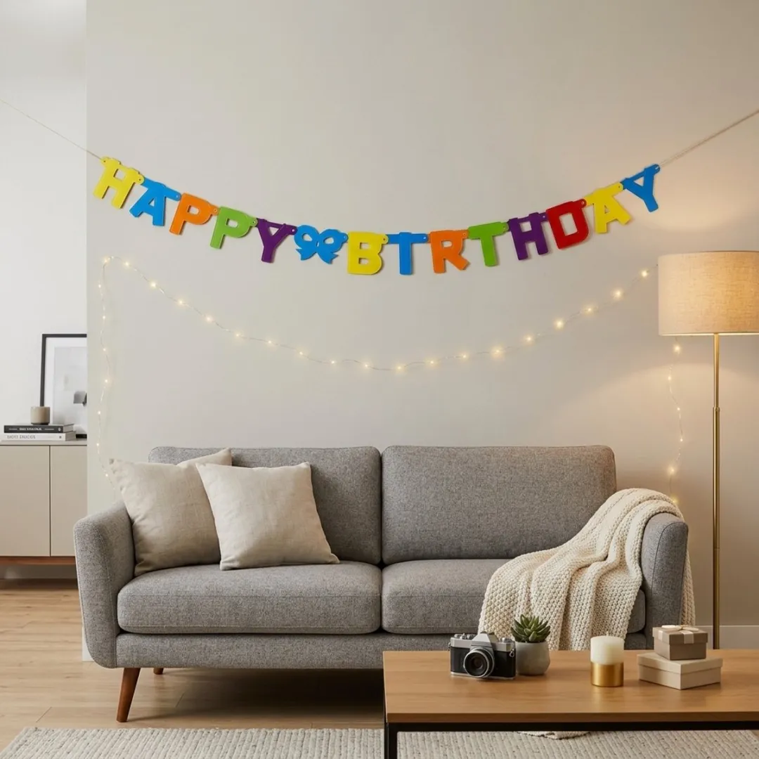Eddy Toys Happy Birthday Letterslinger 146cm - Multicolor