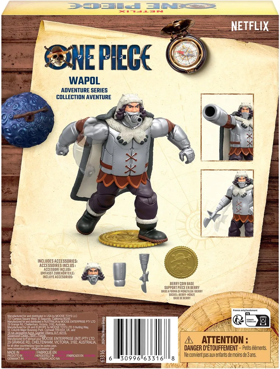 Moose Toys One Piece Wapol Actiefiguur 16cm - Multikleur