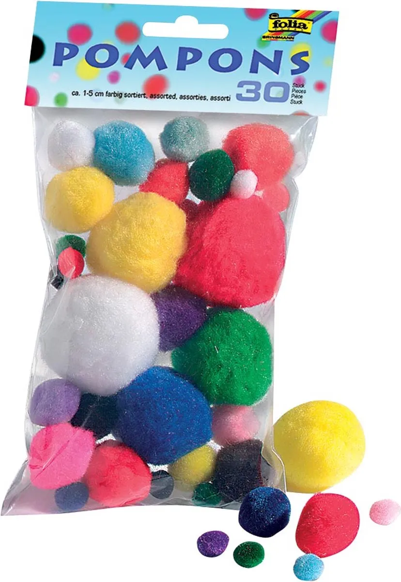 Folia Pompons - 30 Stuks
