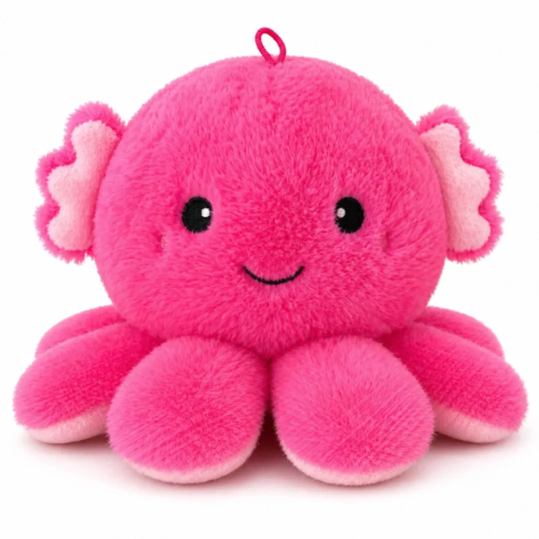 Topknuffels Octopus Axolotl Roze Pluche Knuffel 22cm