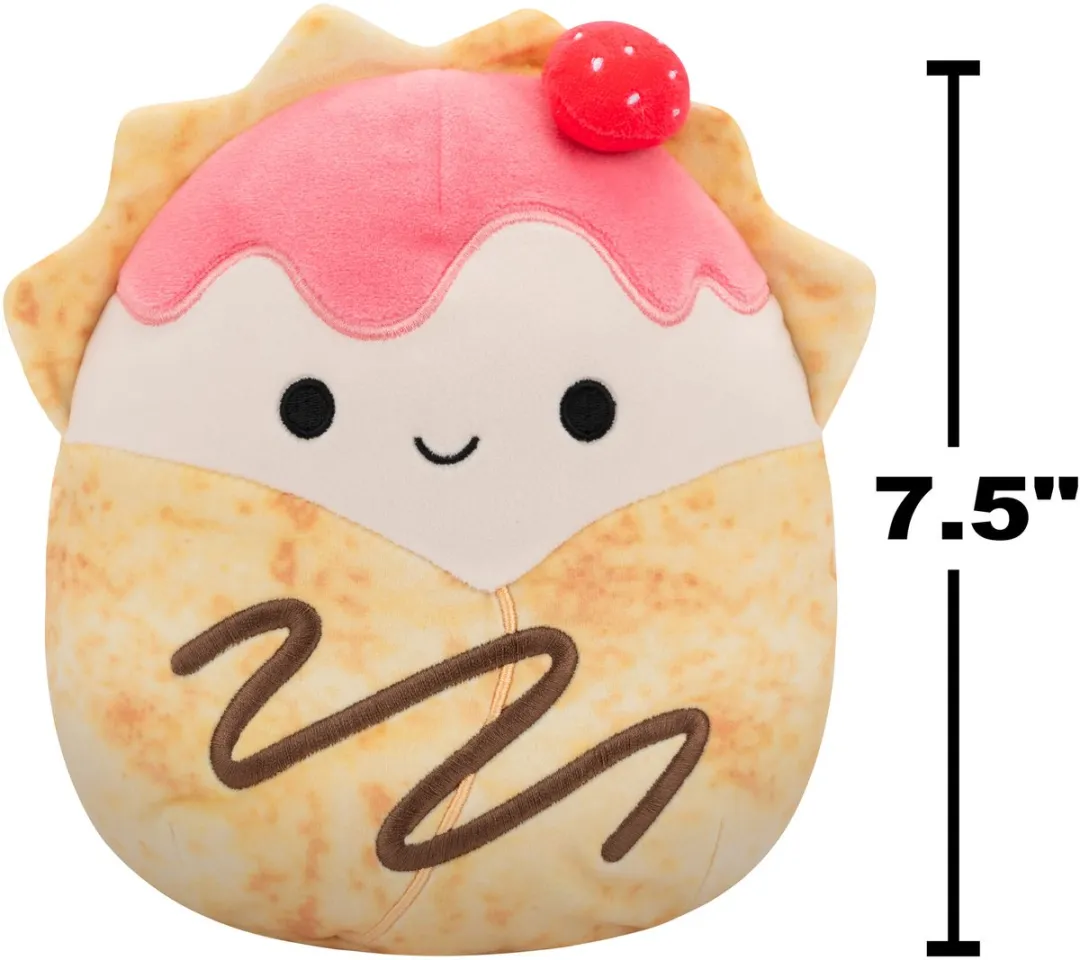 Squishmallows Gasten Strawberry Crepe 19cm - Pluche