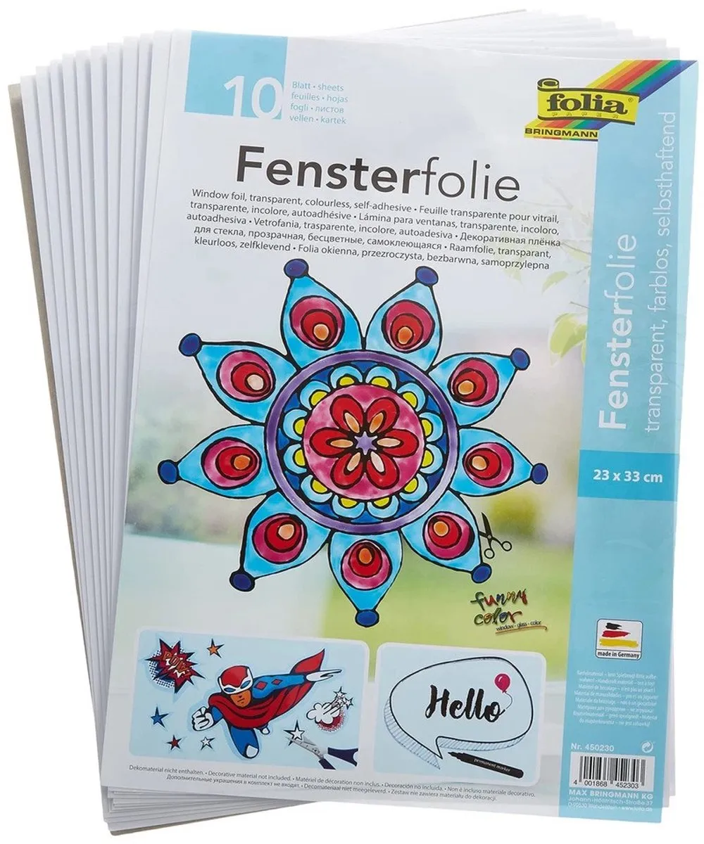 Folia Transparant Raamfolie 10 Stuks