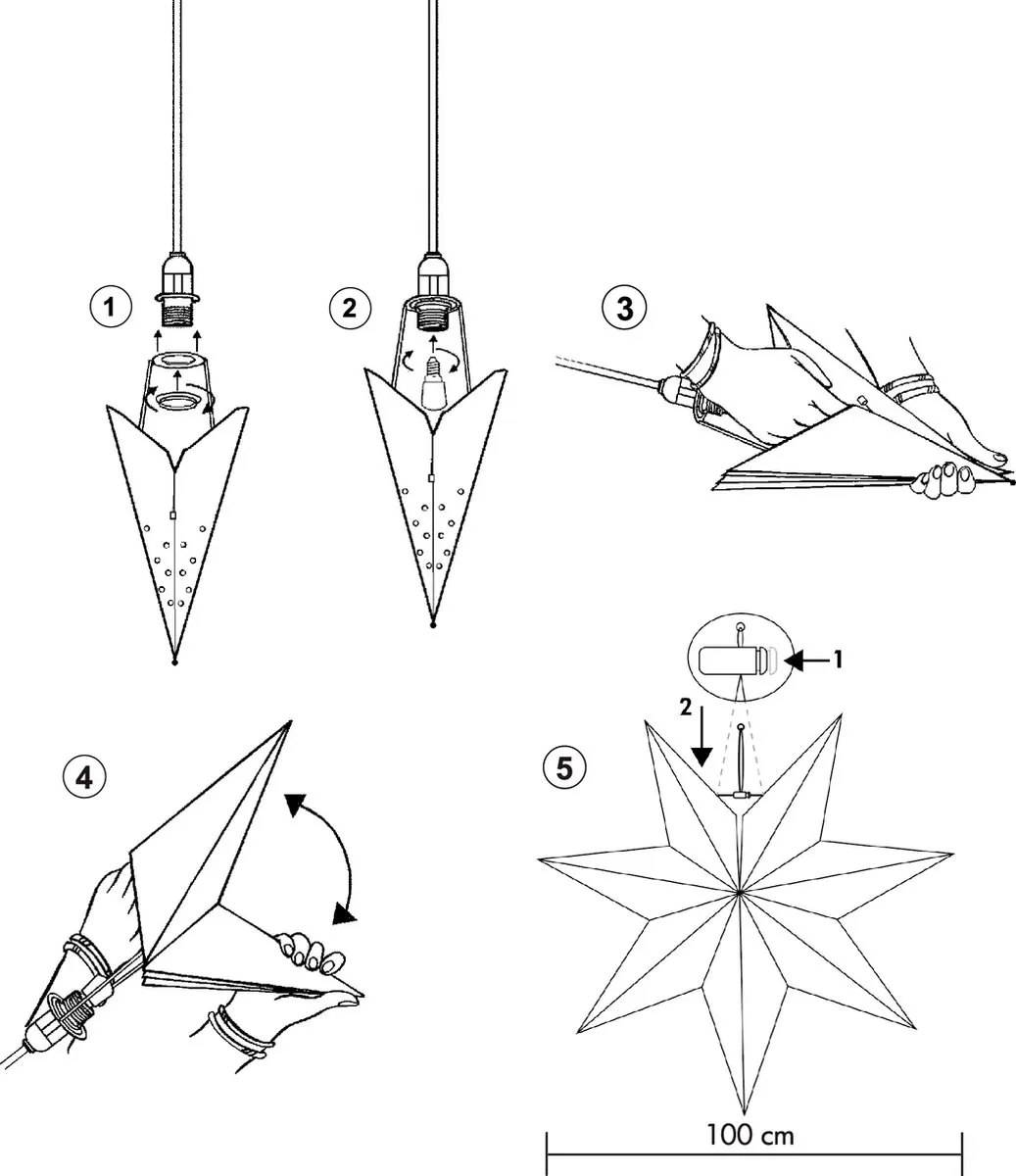 Star Trading Kerstster Galaxy 3D - Ø100cm - Zilver