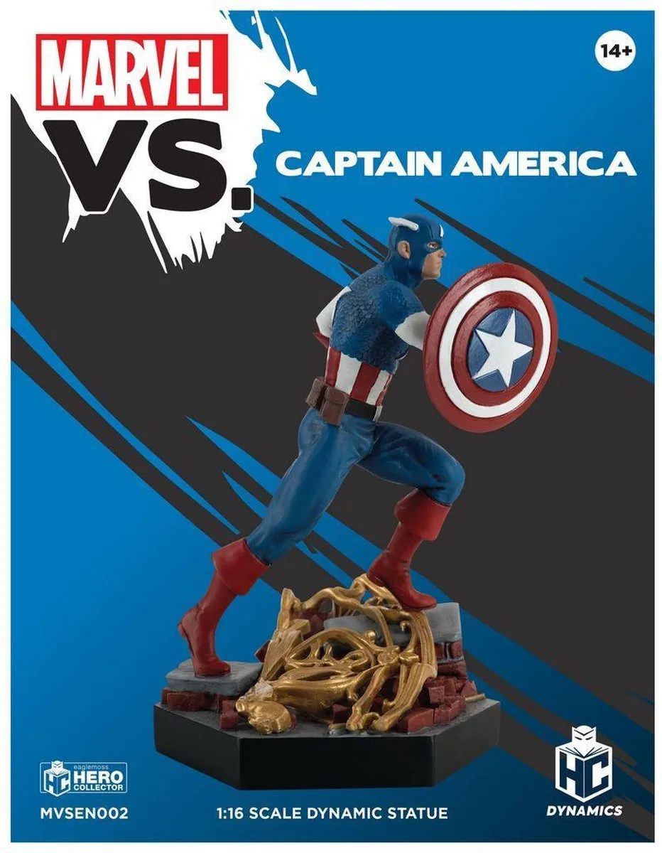 Marvel Captain America Resin Statue 13cm MVSEN002 - Multicolor