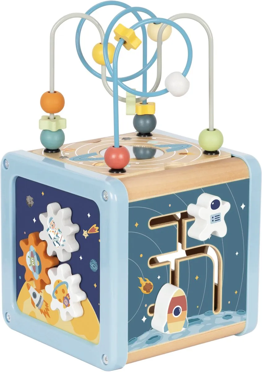 Tooky Toy Houten Activiteitenkubus Space Motoriek Speelgoed