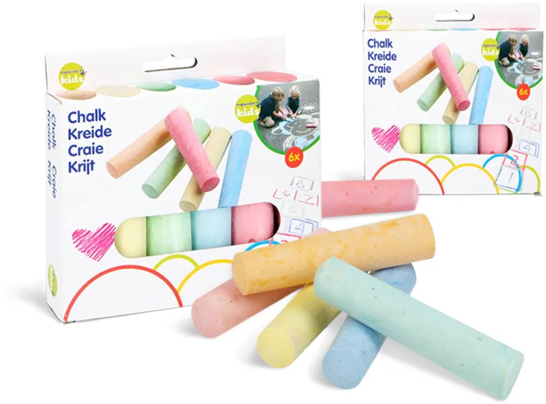 Eddy Toys Krijt - 6 Stuks - 6 Kleuren