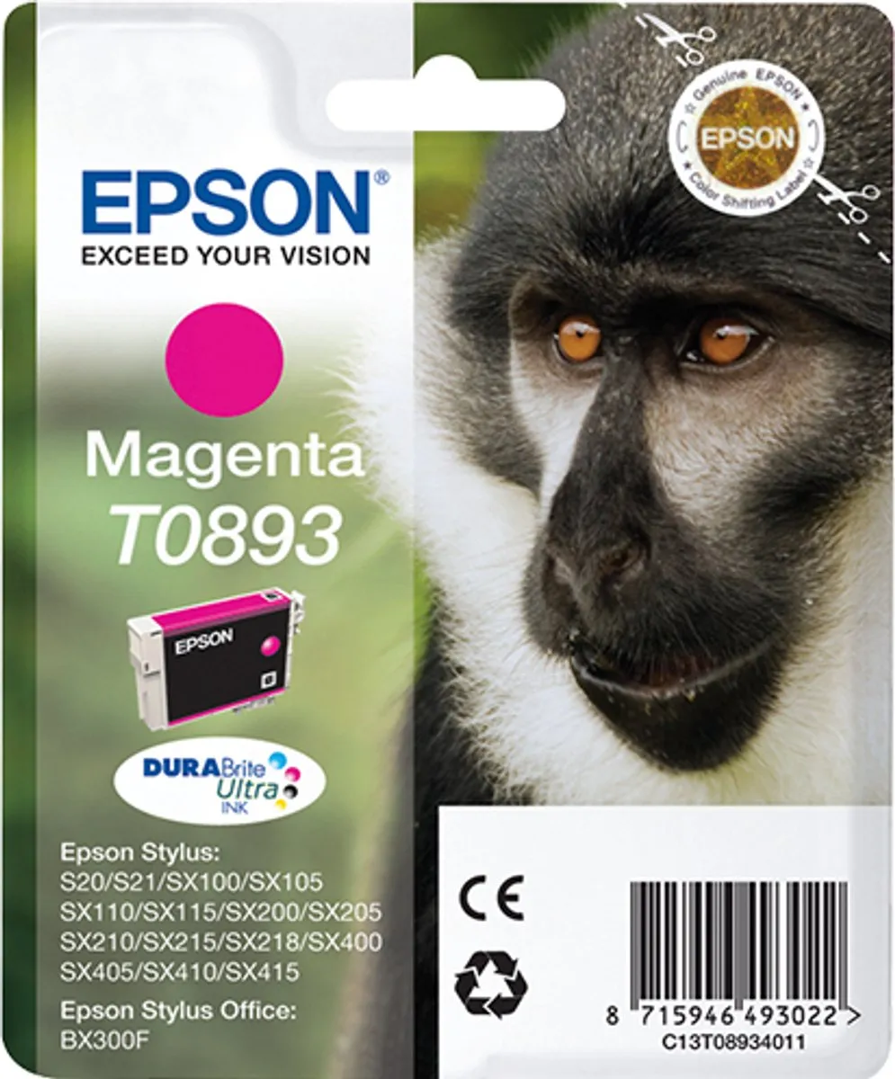 Epson T0893 Magenta DURABrite Ultra Ink - 3,5ml
