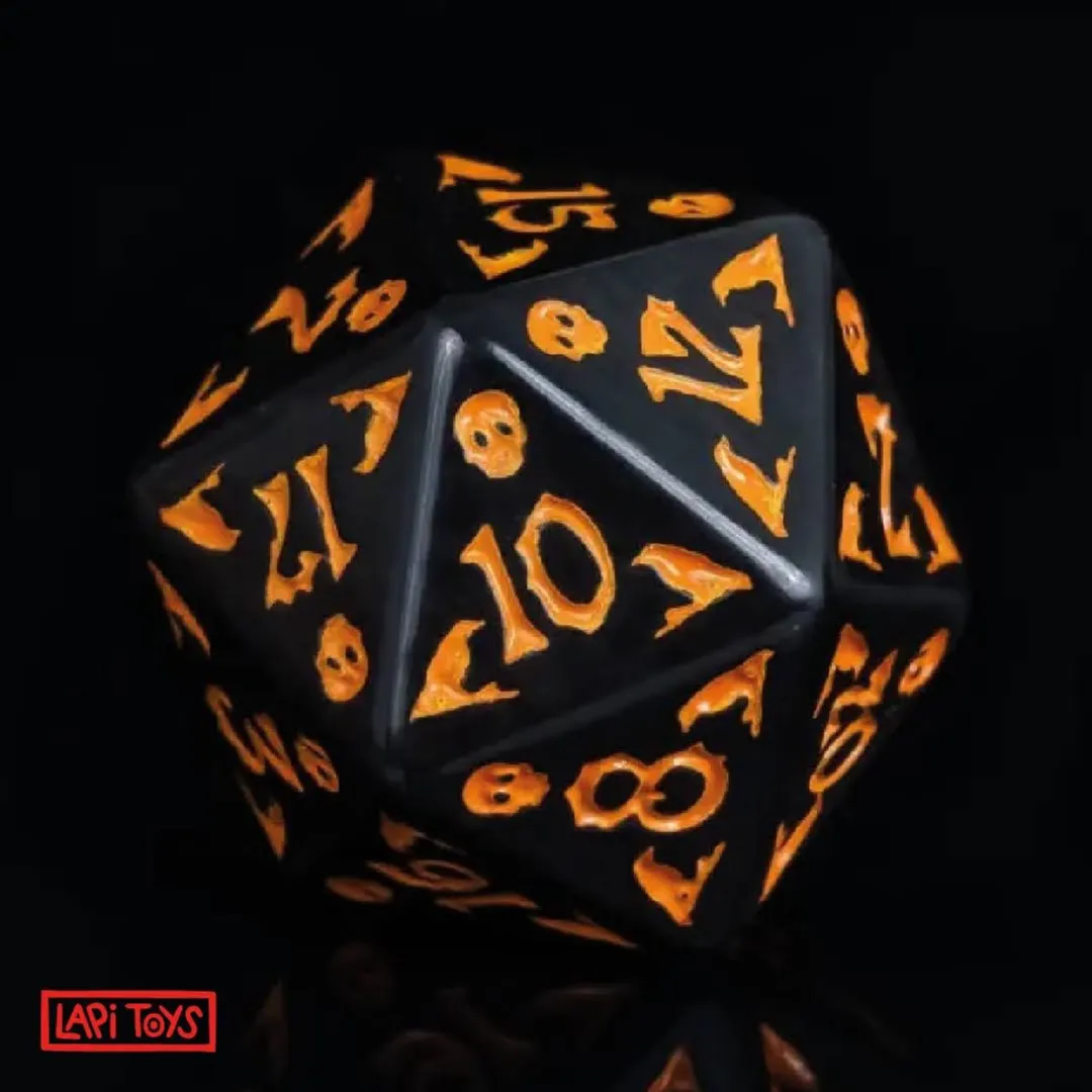 Lapi Toys Polydice Arcyl D&D Dobbelsteen - 7 Stuks - Zwart