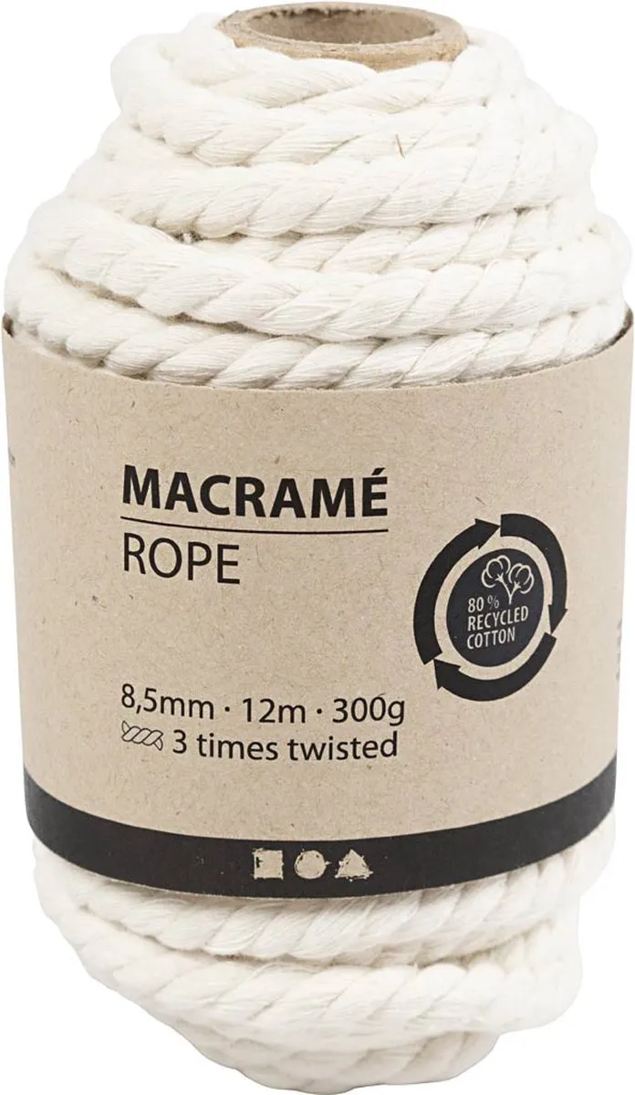 Creativ Company Macramétouw 8,5mm 12m - Off White