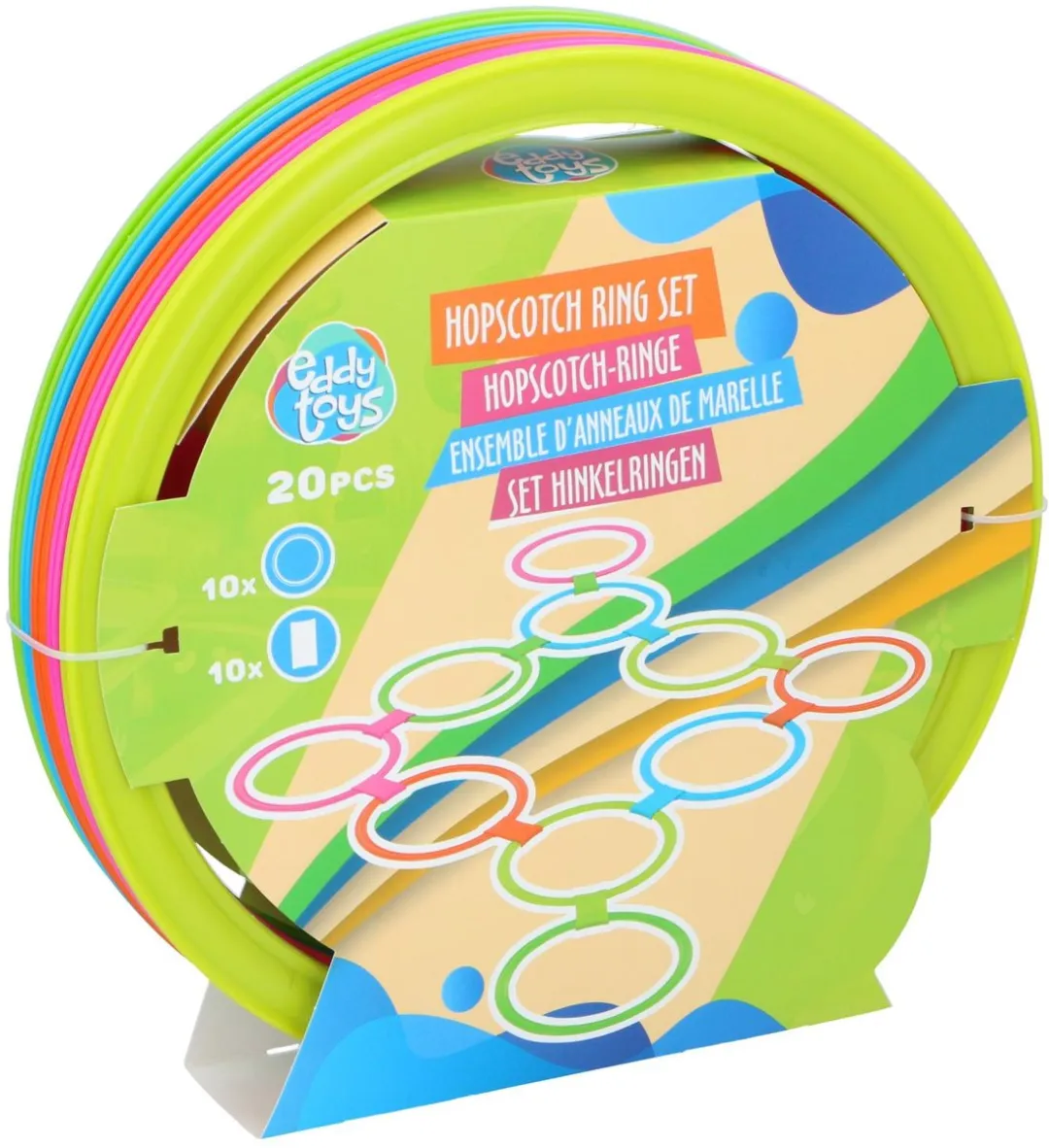 Eddy Toys Hinkelspel Ringen Set 20-delig - Ø27,5 cm - Meerkleurig