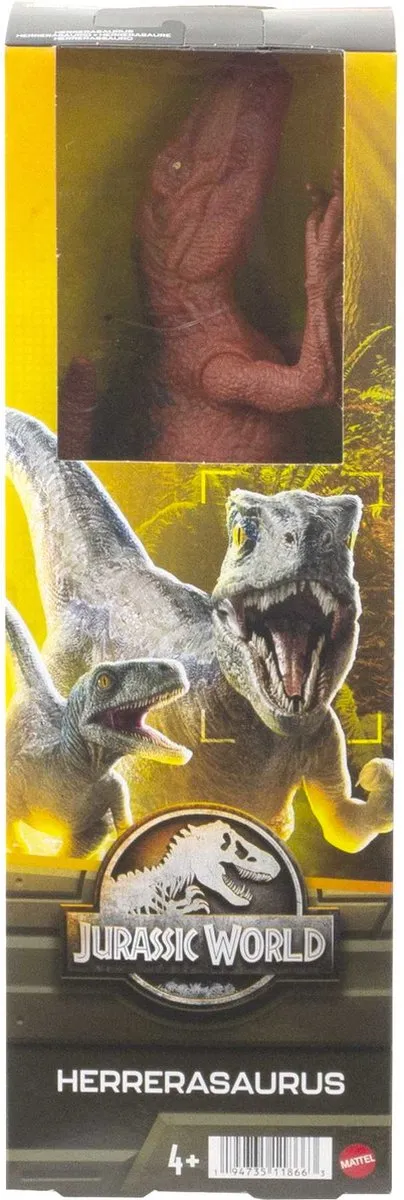 Jurassic World BASIC Herrerasaurus 12" Kunststof Speelgoed - Bruin