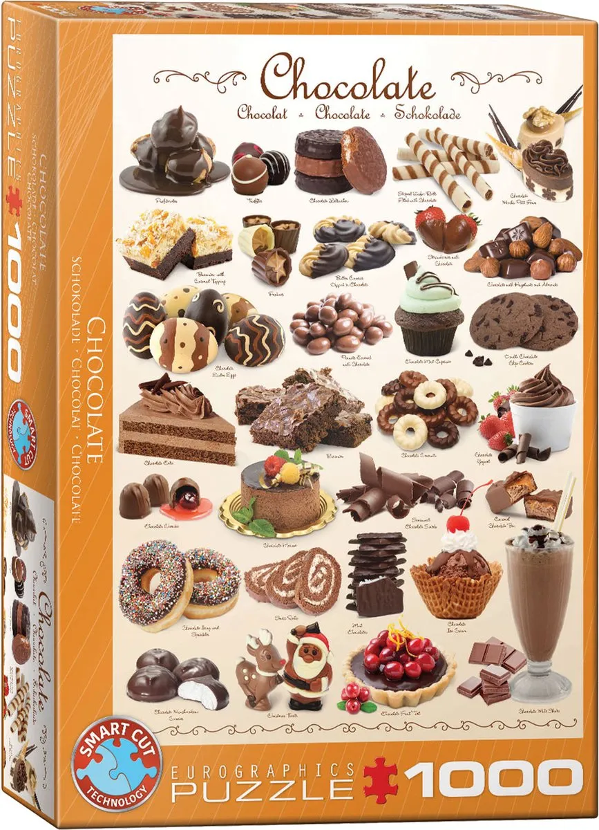Eurographics Puzzel Chocolate 1000 Stuks