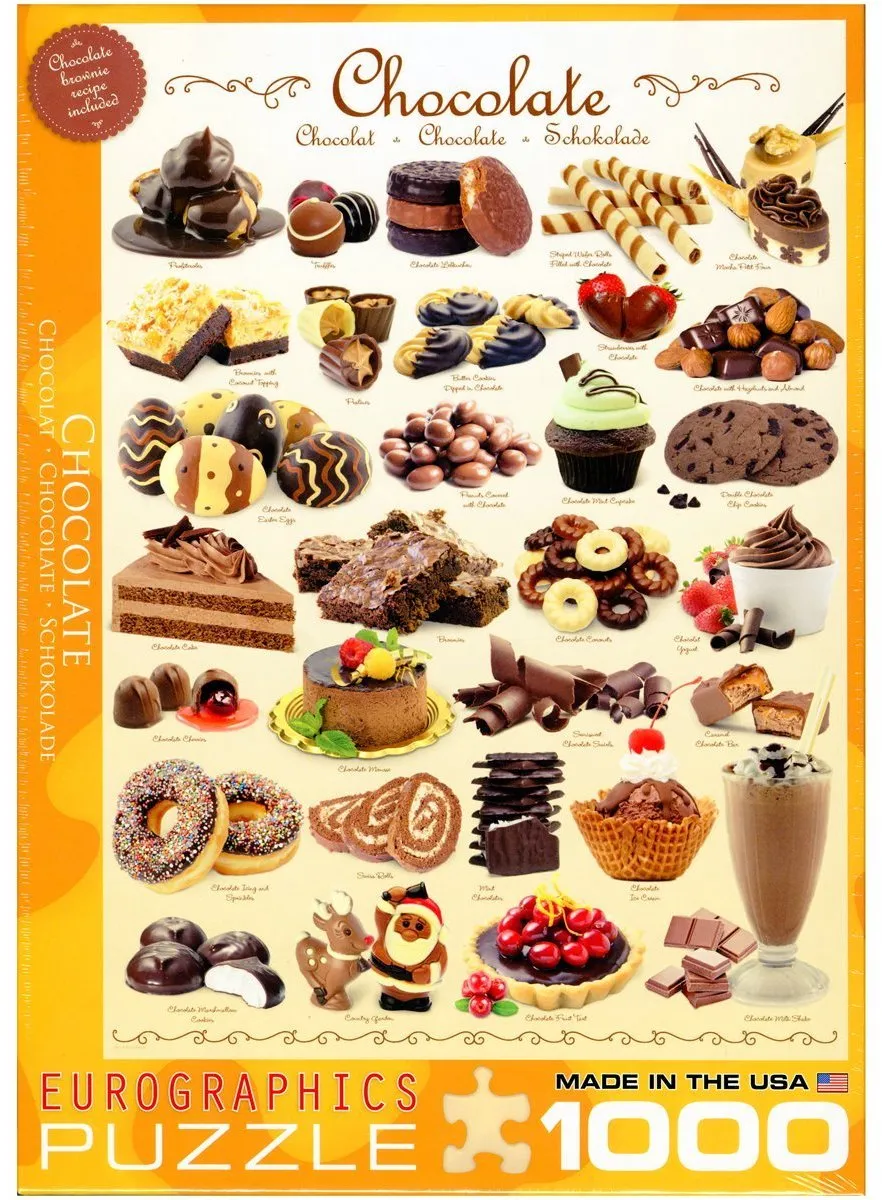 Eurographics Puzzel Chocolate 1000 Stuks - Meerkleurig