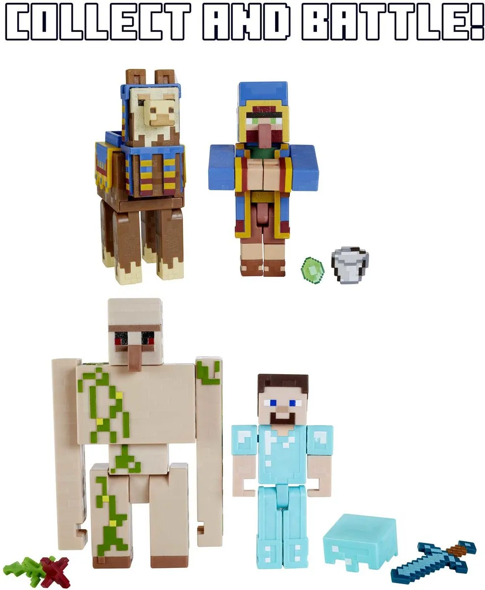 Mattel Minecraft Create-A-Block Box - Figuren 8cm - Willekeurig Model