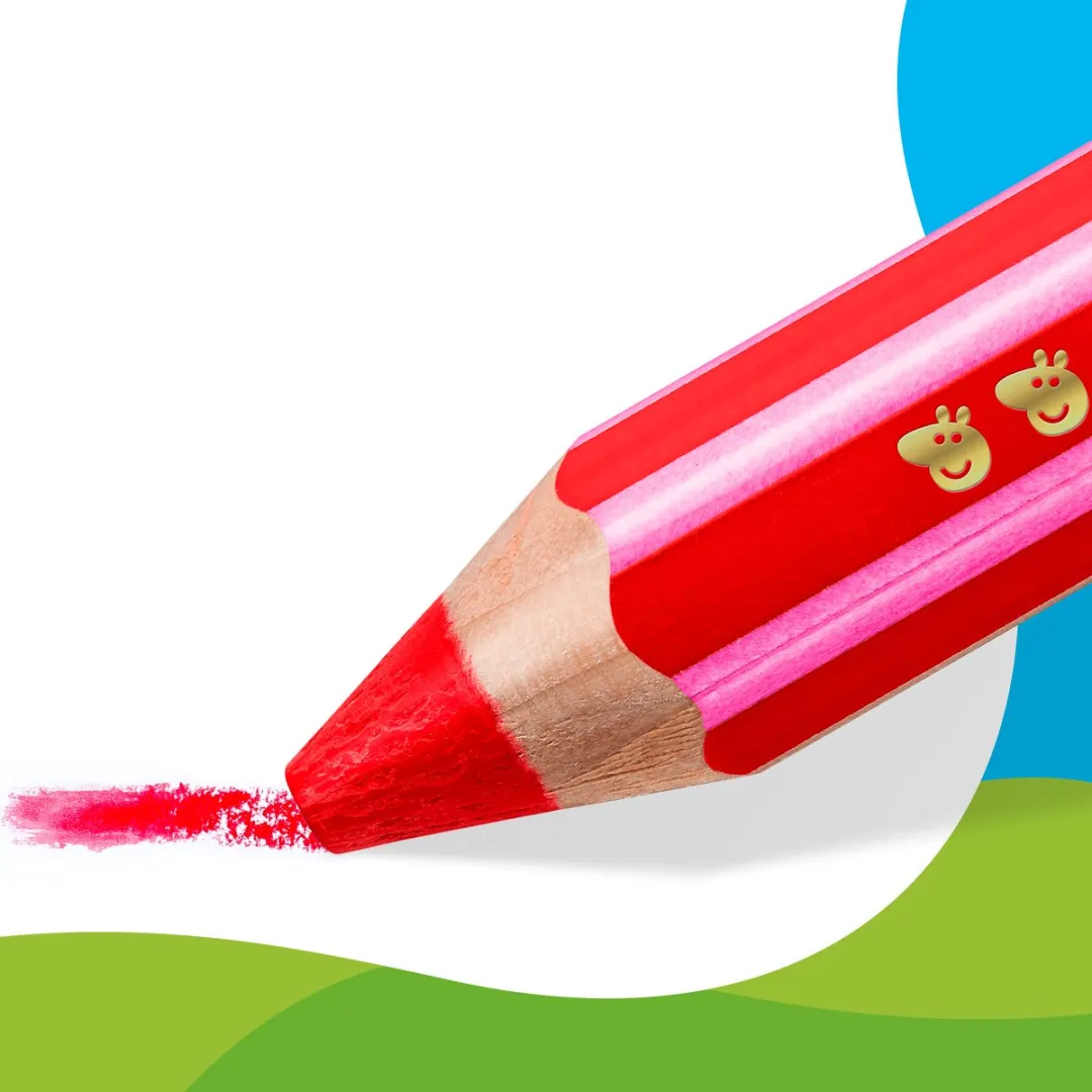 STAEDTLER Peppa Pig Noris Junior 3-in-1 Kleurpotloden - 6 Stuks - 12 Kleuren