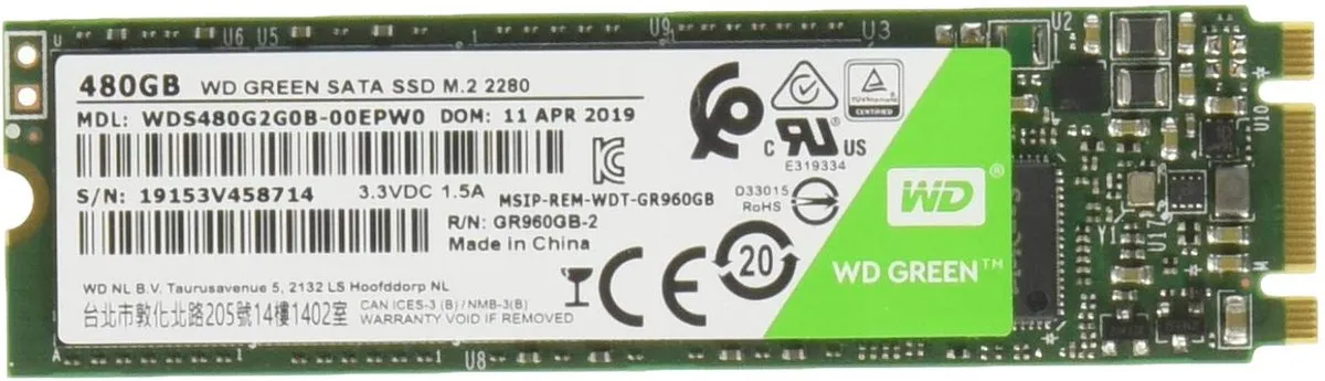 Western Digital Green WDS480G2G0B SSD M.2