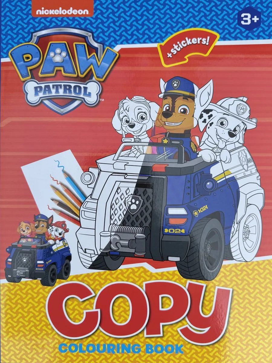 Nickelodeon Paw Patrol Kleurboek - 34 Pagina's - 2 Stickers - Blauw