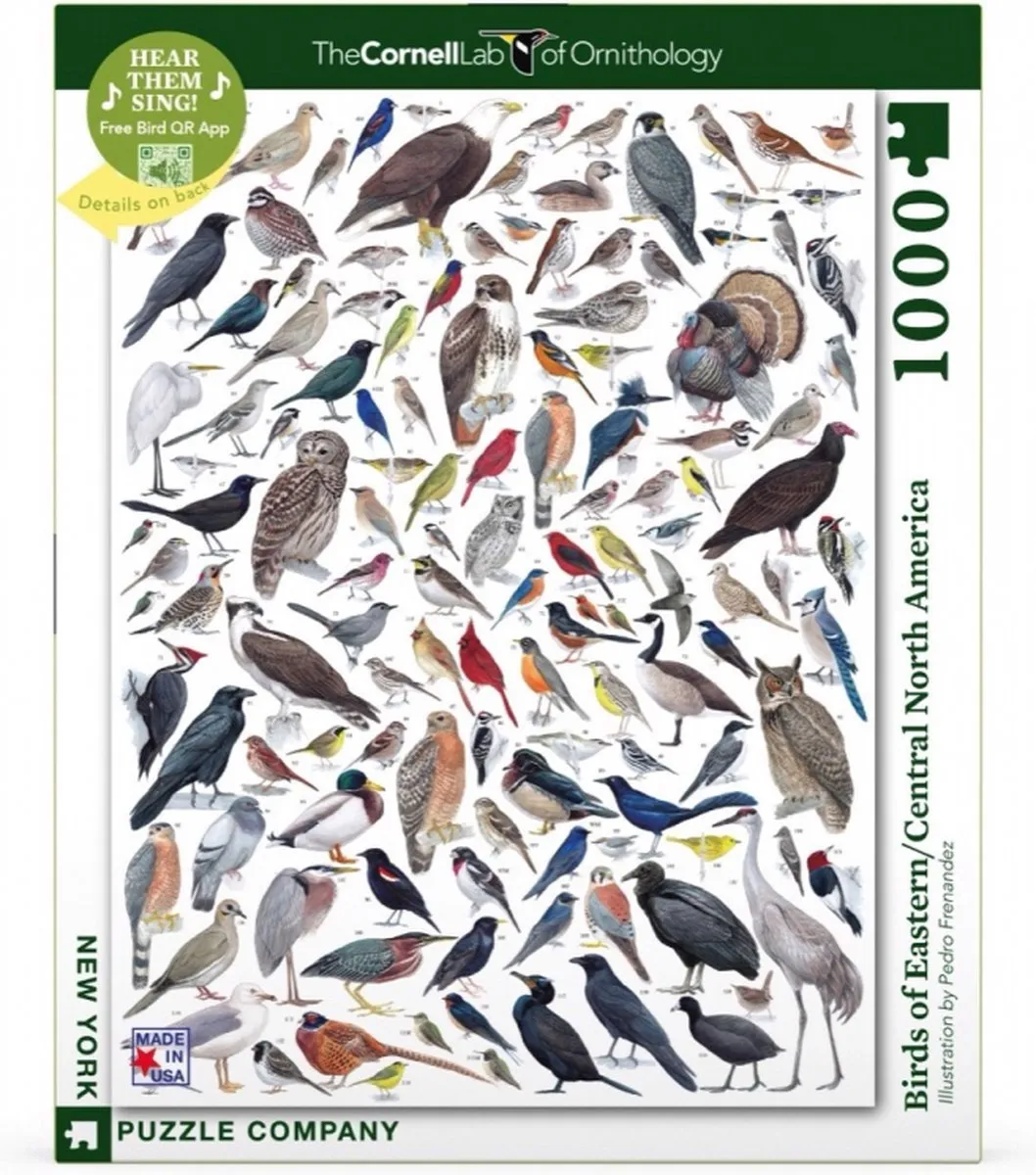 The New York Puzzle Company Cornell Lab Birds Puzzel - 1000 Stuks - Multi