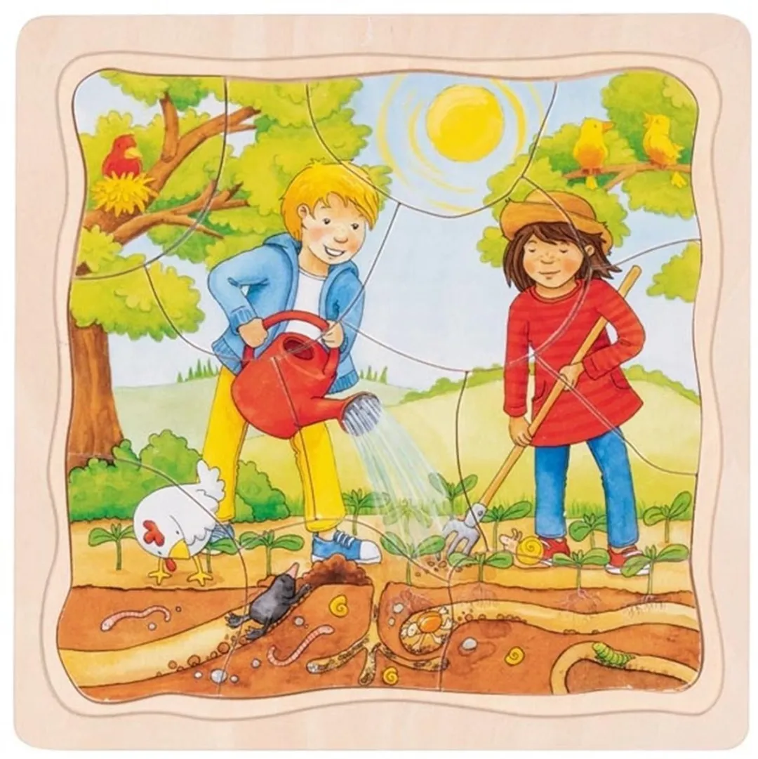 Goki Puzzel Zonnebloemveld - 35 Stuks - Multi