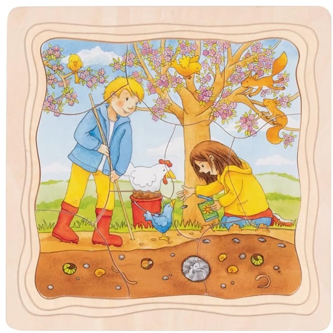 Goki Puzzel Zonnebloemveld - 35 Stuks - Multi