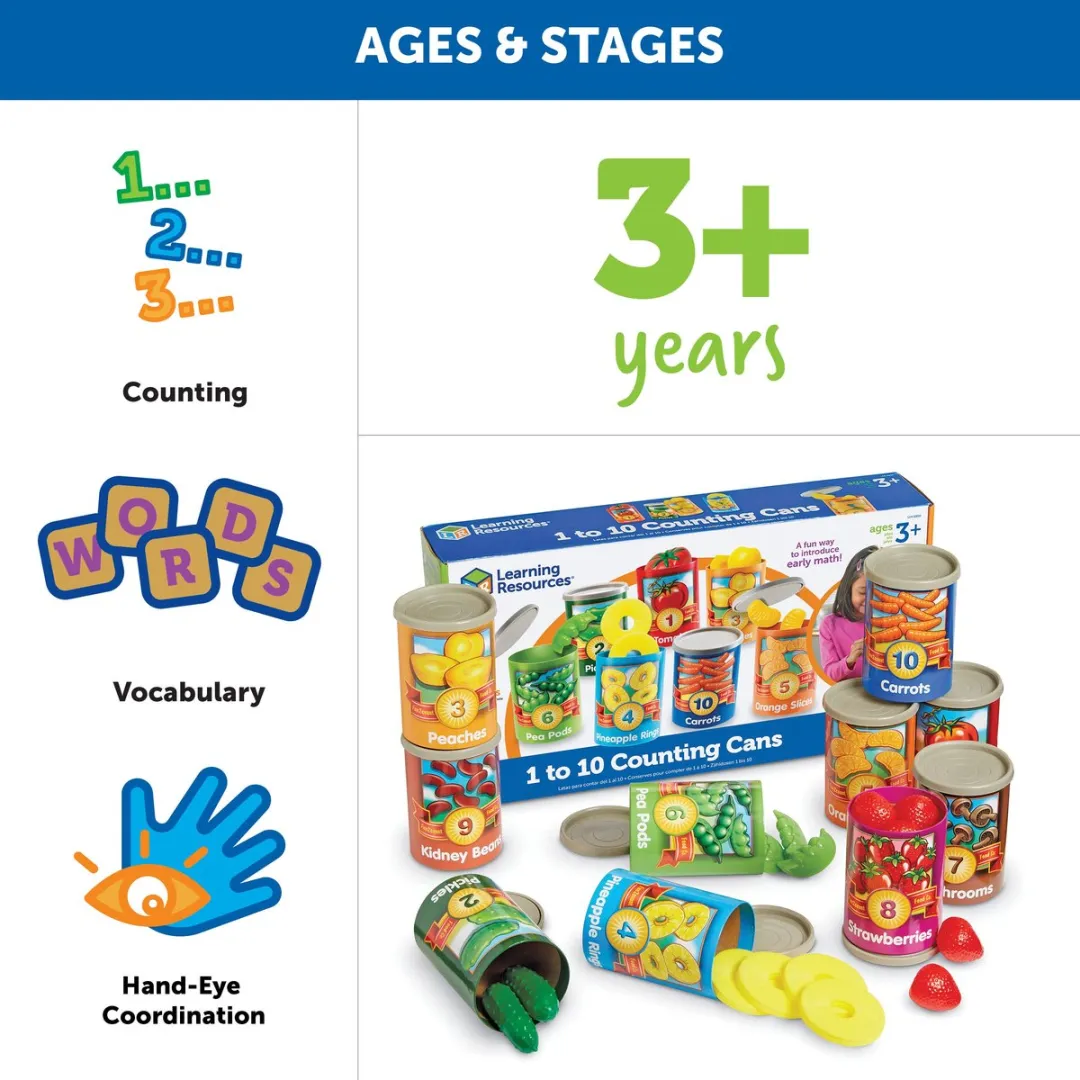 Learning Resources 1-10 Counting Cans - Tel Speelgoed - Meerkleurig