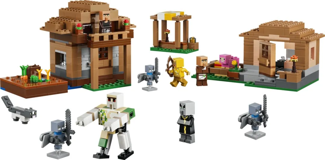 LEGO Minecraft Oproeper Dorpsaanval 21596 - 607 Stukken