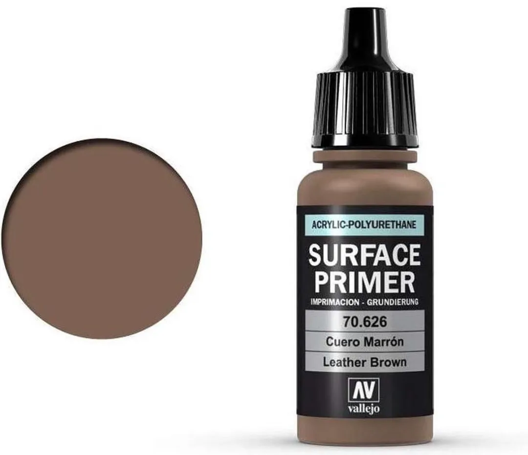 Vallejo Hobbyverf Acryl Leather Brown 17ml