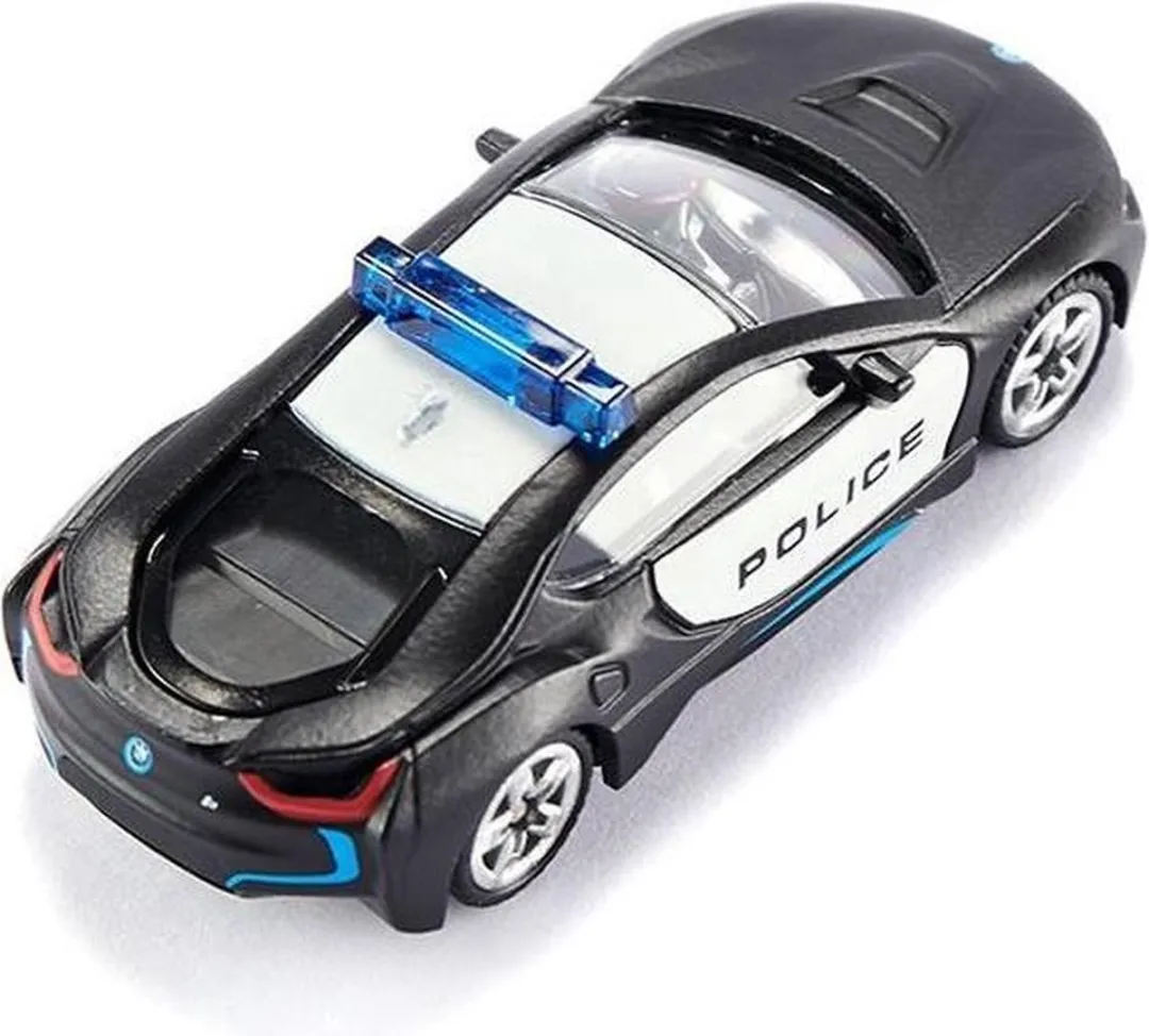 SIKU BMW i8 US Police Politieauto 8cm - Zwart/Wit