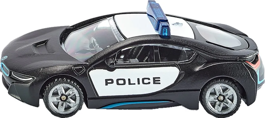 SIKU BMW i8 US Police Politieauto 8cm - Zwart/Wit