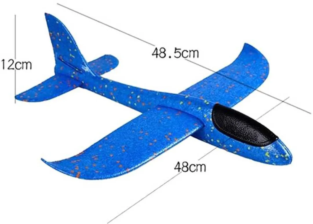 HOT Sports + Toys Vliegtuig Foam 48cm - Meerkleurig