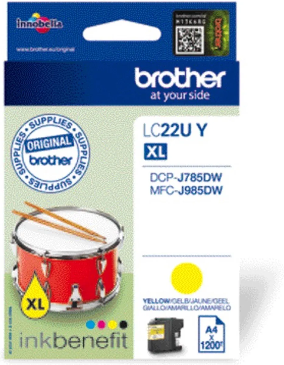Brother LC-22UYBP XL Cartridge - Geel - afbeelding 5 van 6