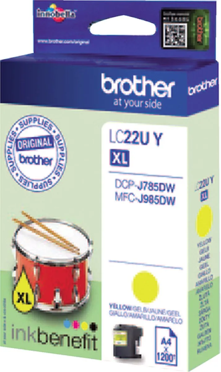 Brother LC-22UYBP XL Cartridge - Geel - afbeelding 6 van 6